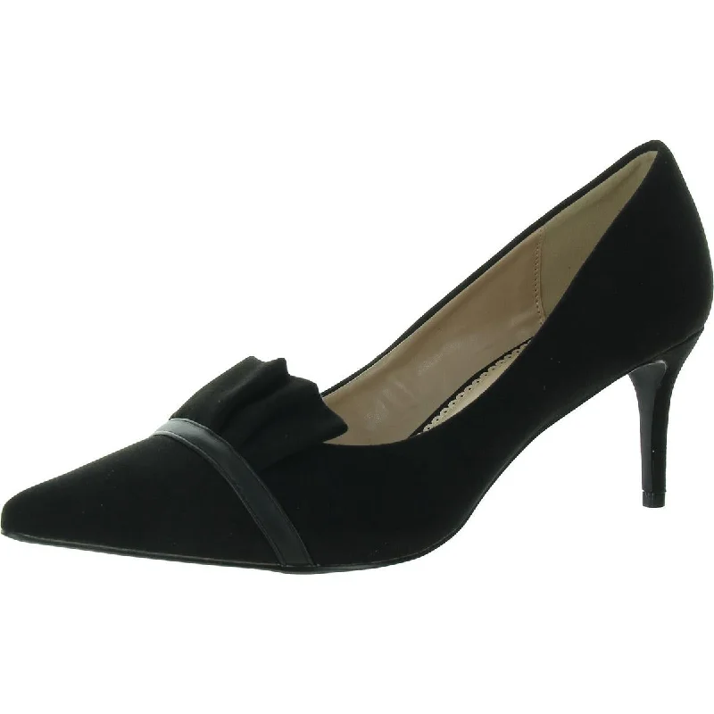 Affordable Suede Ankle Pumps for All-Day Wear--Womens Faux Suede Pointed Toe Pumps