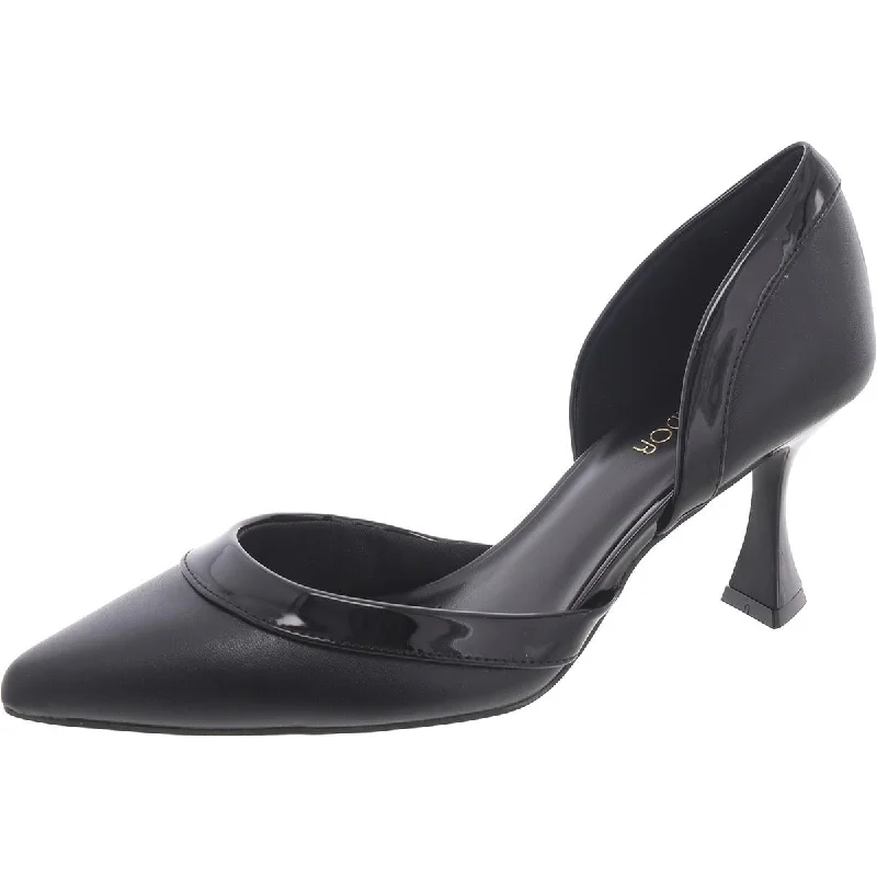 Trendy D'Orsay Pumps for Fashion-Forward Women---Womens Faux Leather Laceless D'Orsay Heels