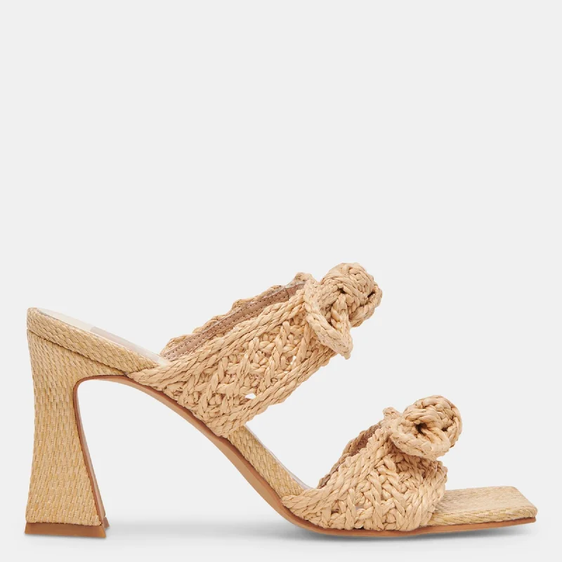 Versatile Heeled Sandals for Any Occasion---Niyah Heels Lt Natural Raffia