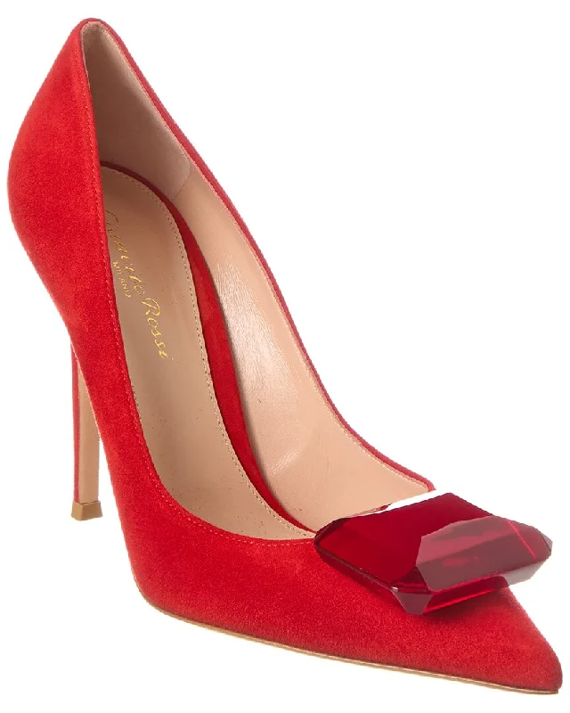 Affordable Suede Ankle Pumps for All-Day Wear--Gianvito Rossi Jaipur 105 Suede Pump