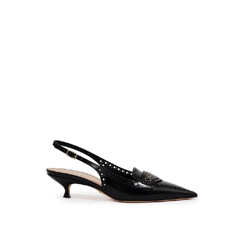 Dior Black Leather Pump---Comfortable Leather Pumps for Office and Everyday Wear