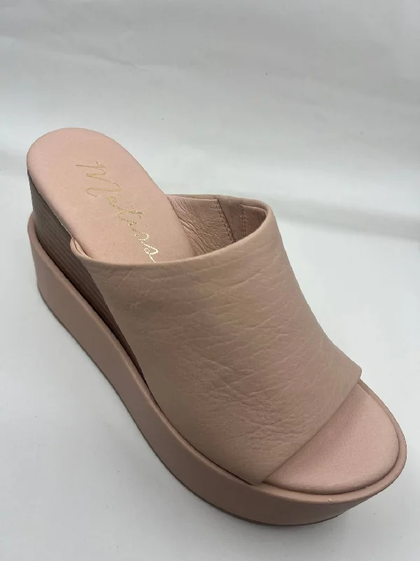 Stylish Platform Heels for Extra Height--Georgia One-Band Platform In Natural