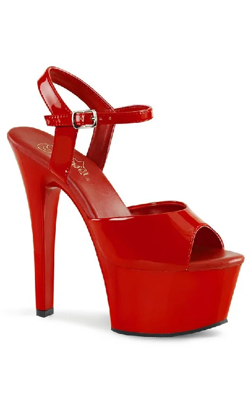 Sleek and Shiny Patent Pump Heels for a Polished Look--ASPIRE-609 Red Patent Heels