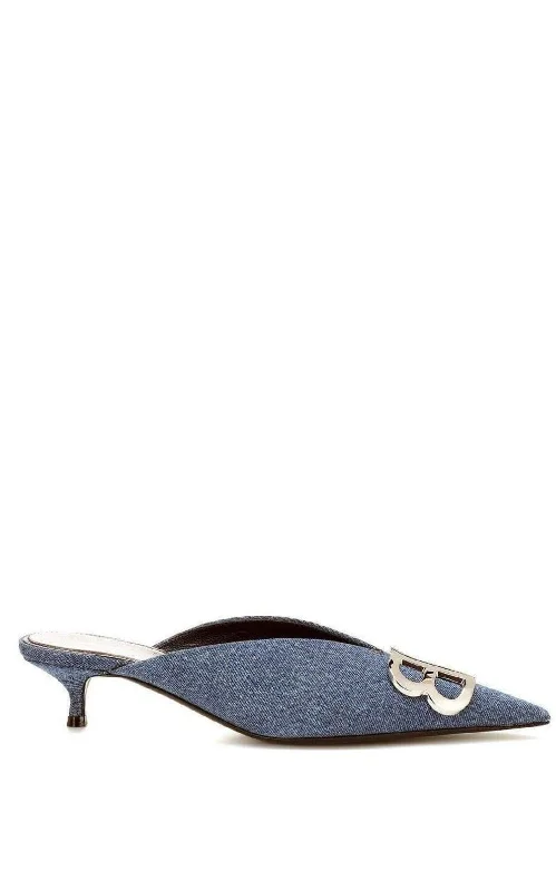 BB Denim Kitten-Heel Mules---Fashionable Kitten Heels for Date Night