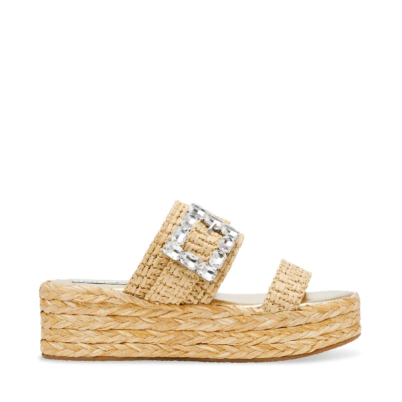 CELLAR NATURAL RAFFIA---Fashionable Kitten Heels for Date Night