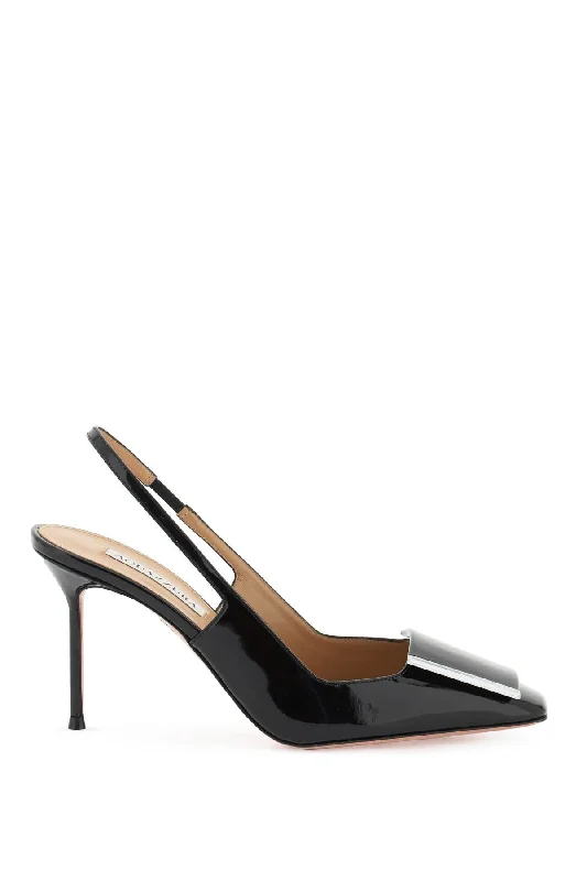 Sleek and Shiny Patent Pump Heels for a Polished Look--Aquazzura Patent Leather Shibuya Pumps