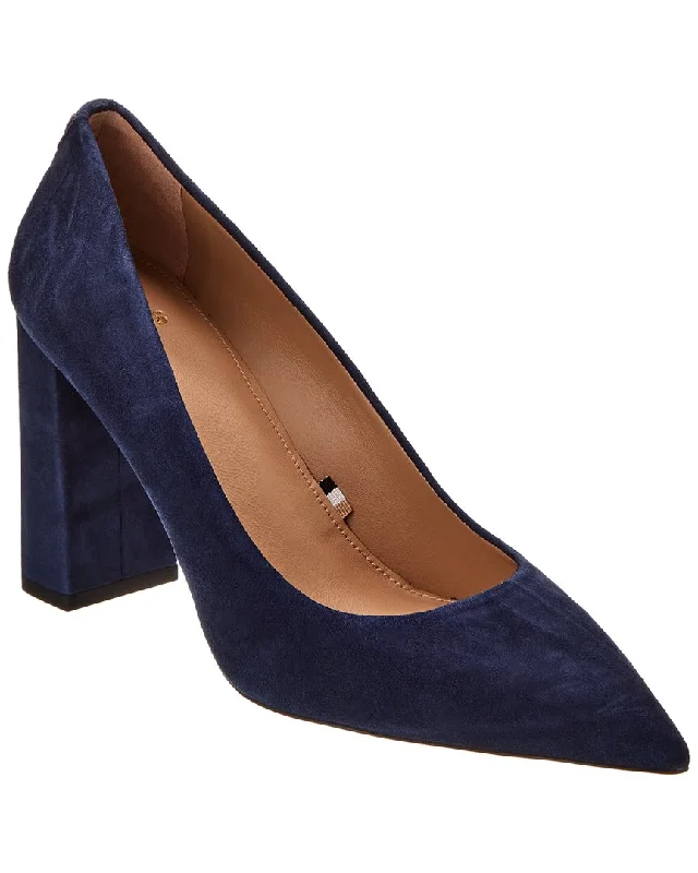 Affordable Suede Ankle Pumps for All-Day Wear--Hugo Boss Janet Chunky Suede Pump