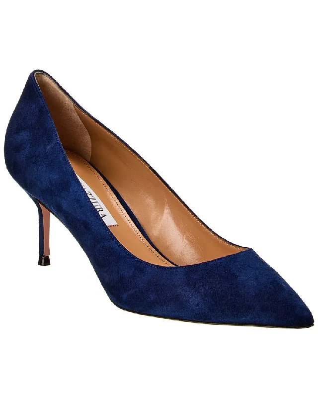 Affordable Suede Ankle Pumps for All-Day Wear--Aquazzura Purist 65 Suede Pump