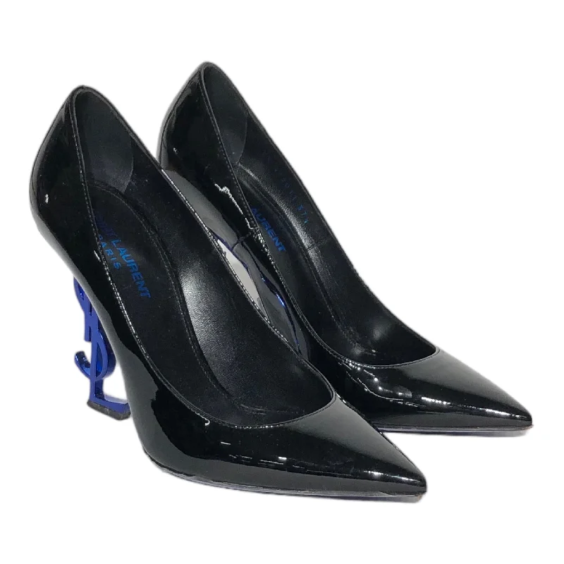 YVES SAINT LAURENT/Heels/US 6.5/Leather/BLK/VERNICE HEEL---Comfortable Leather Pumps for Office and Everyday Wear