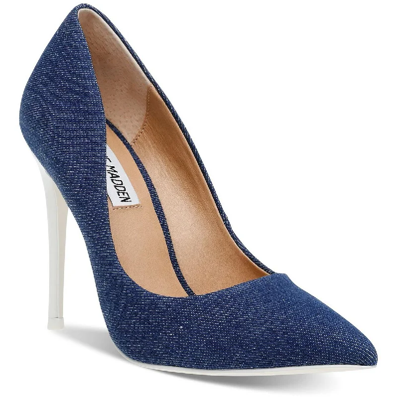 Stiletto Heel Pumps with Perfect Fit--Steve Madden Womens Daisie Mixed Media Pointed toe Pumps-Fashionable & Classic