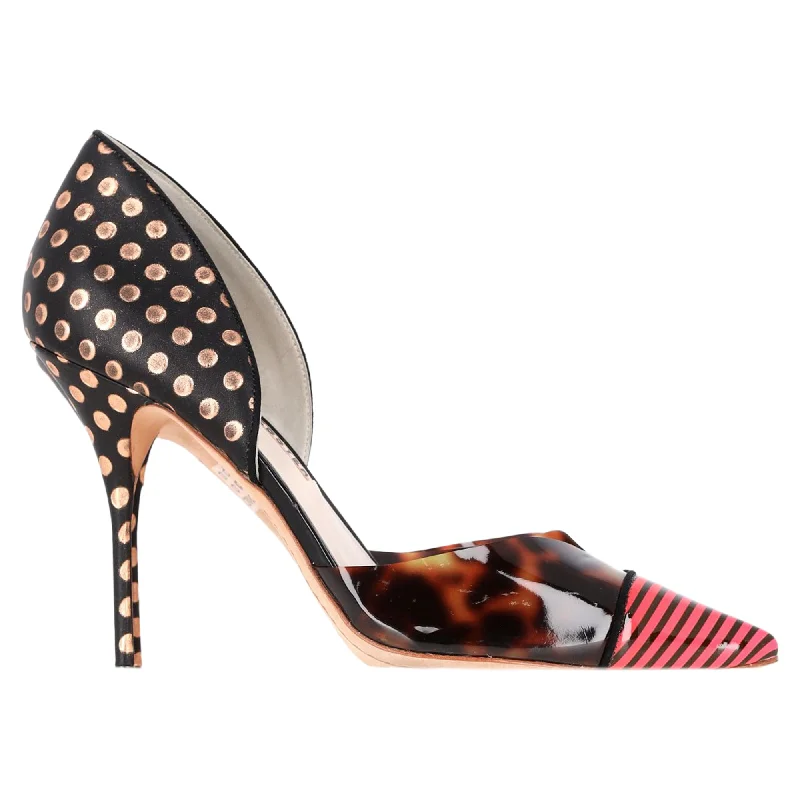 Versatile Heeled Sandals for Any Occasion---Sophia Webster Jessica Mixed Print Pumps in Multicolor PVC