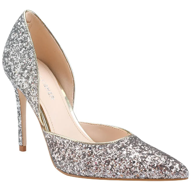 Marc Fisher Womens Christay Glitter Slip-On D'Orsay Heels---Trendy Glitter Heels for a Glamorous Look