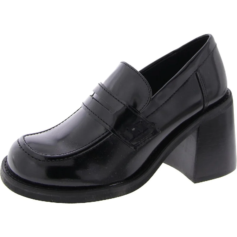 Sleek and Shiny Patent Pump Heels for a Polished Look--Steve Madden Womens Usual Patent Slip-On Loafer Heels