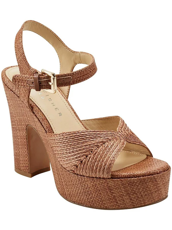 Stylish Open Toe Heels for Summer--Starla Womens Open Toe Block Heel Platform Heels