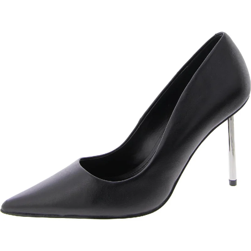 Stiletto Heel Pumps with Perfect Fit--Steve Madden Womens Kristie Leather Pointed Toe Pumps-Fashionable & Classic