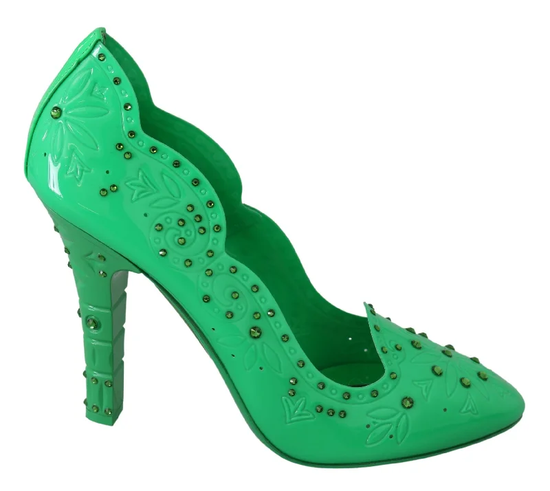 Affordable Rhinestone Pumps for a Dazzling Look---Dolce & Gabbana Enchanting Crystal Cinderella Women's Pumps