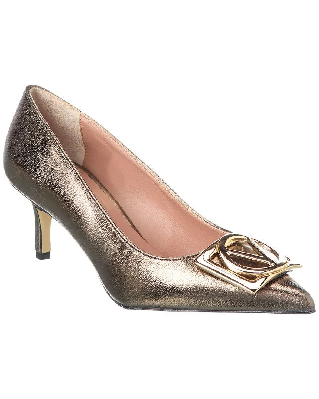 Valentino by Mario Valentino Doria Leather Pump---Comfortable Leather Pumps for Office and Everyday Wear