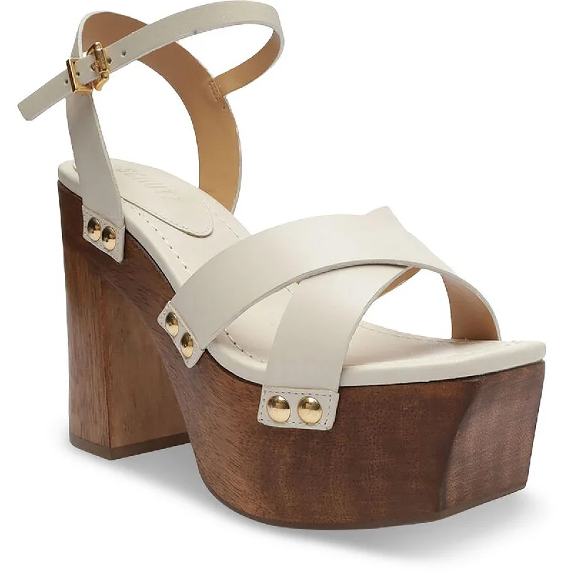 Stylish Open Toe Heels for Summer--Schutz Womens GAYLAH Leather Open Toe Platform Heels