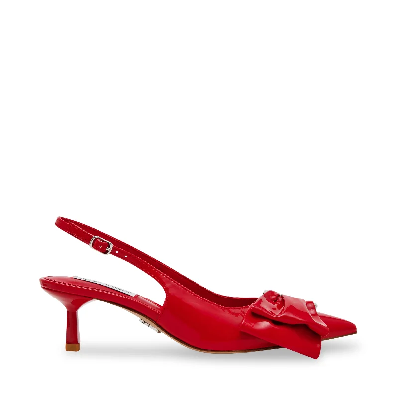 KACI RED---Fashionable Kitten Heels for Date Night