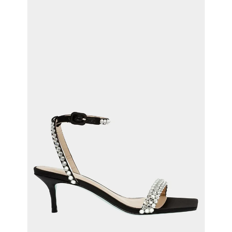 Versatile Heeled Sandals for Any Occasion---Stone Black