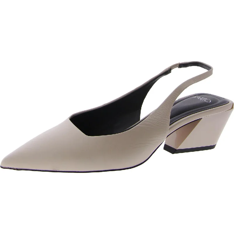 Stiletto Heel Pumps with Perfect Fit--A-GENA Womens Leather Pointed Toe Slingback Heels-Fashionable & Classic