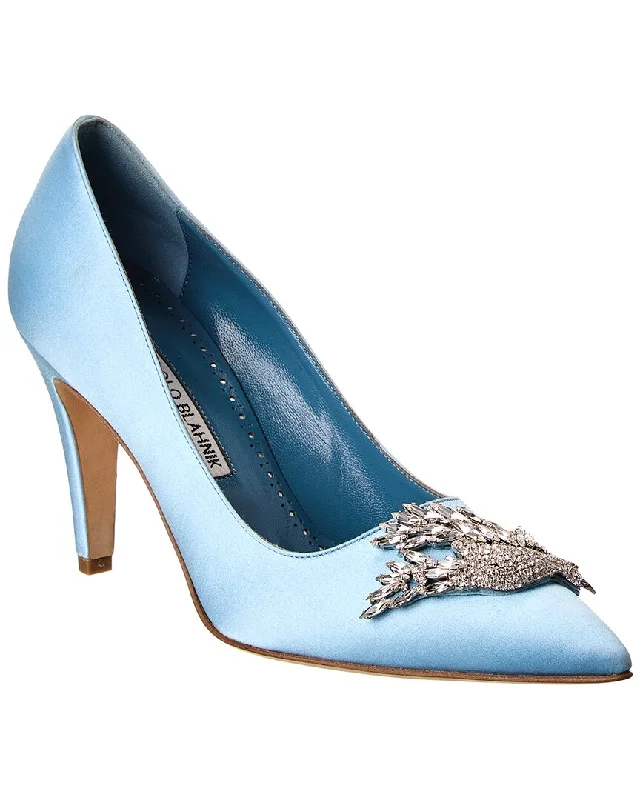 Manolo Blahnik Palos 90 Satin PumpAffordable Satin Heels with a Luxe Touch