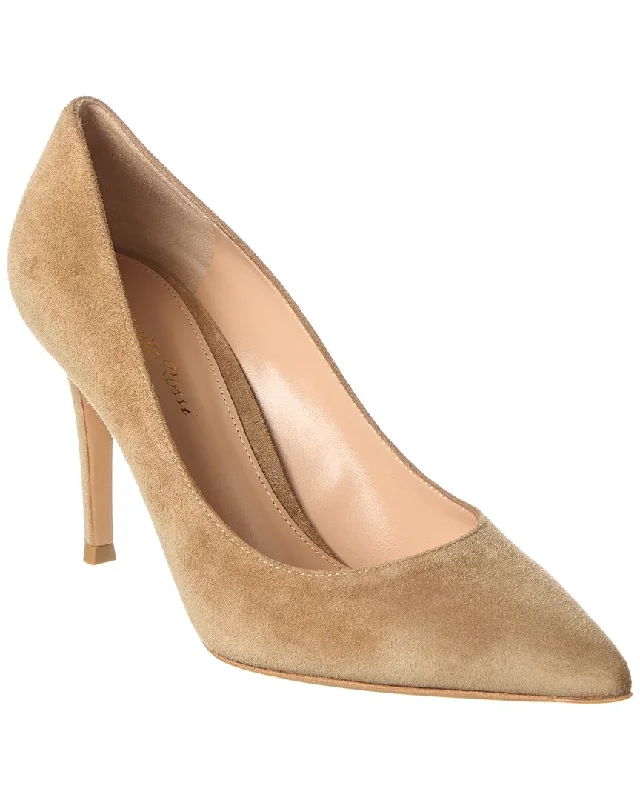 Affordable Suede Ankle Pumps for All-Day Wear--Gianvito Rossi Gianvito 85 Suede Pump