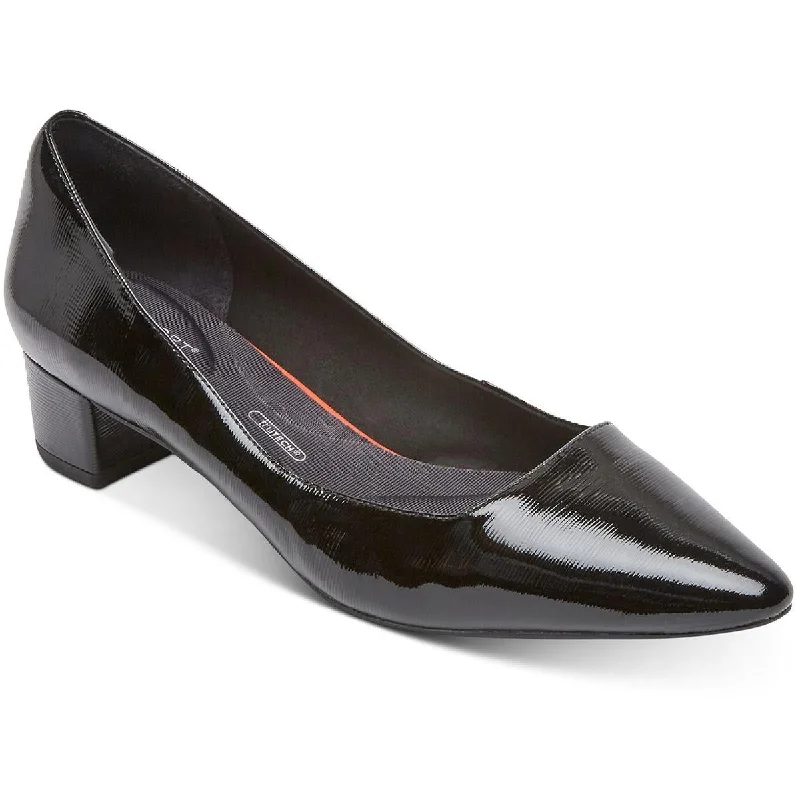 Stylish Slip-On Pumps for Quick Elegance---Rockport Womens Gracie Leather Slip On Block Heels