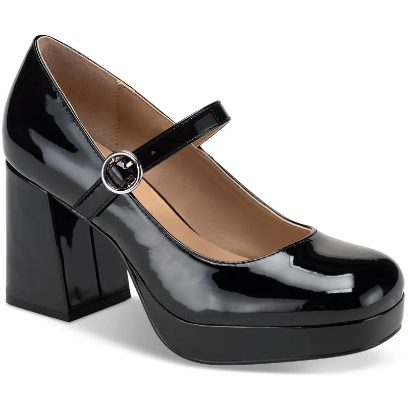 Trendy Chunky Heel Pumps for Casual Wear--Sun + Stone Womens Vaneciaa Buckle Slip On Mary Jane Heels