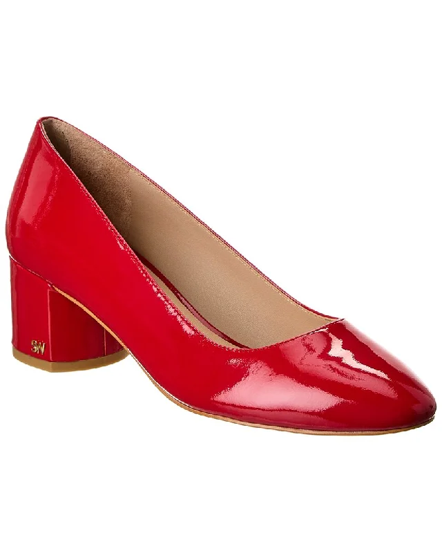 Sleek and Shiny Patent Pump Heels for a Polished Look--Stuart Weitzman Bridget 50 Block Patent Pump