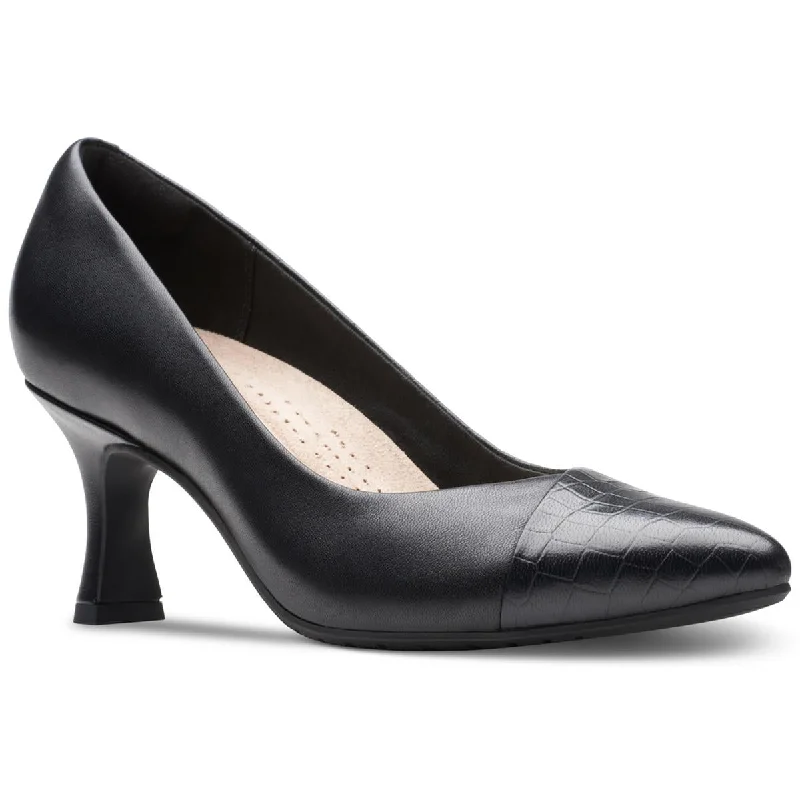 Clarks Womens KATALEYNA ROSE Leather Pumps---Comfortable Leather Pumps for Office and Everyday Wear