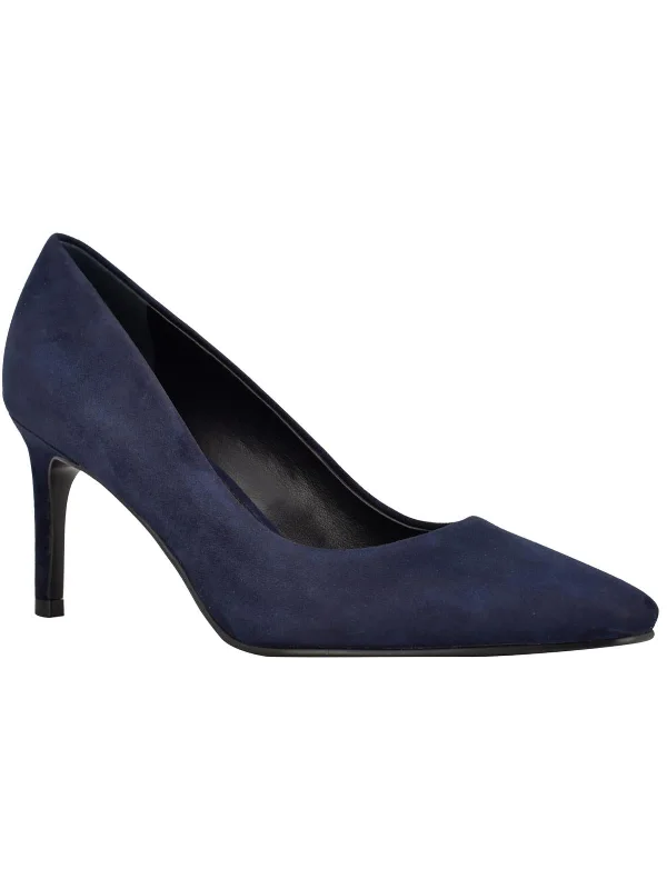 Callia Womens Suede Square Toe Pumps---Durable Square Toe Block Heels for Everyday Use