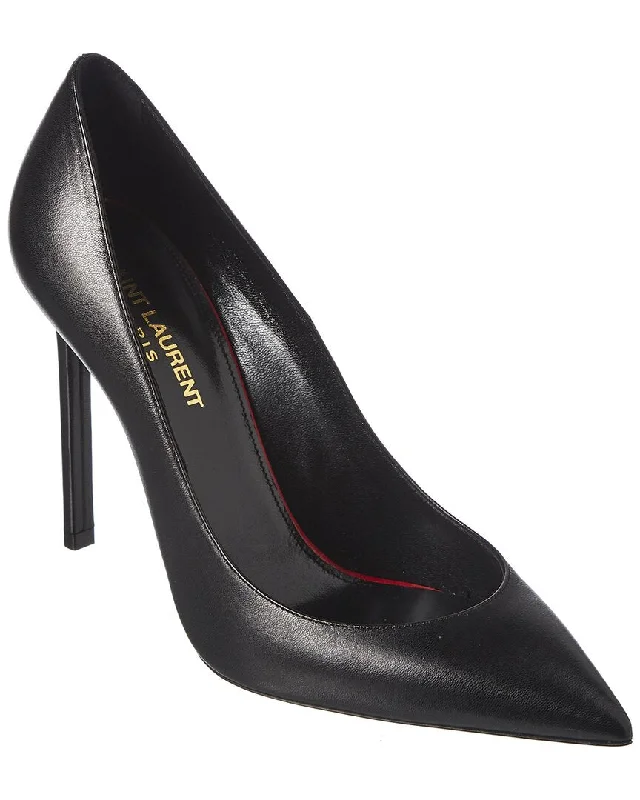 Saint Laurent Anja 105 Escarpin Leather Pump---Comfortable Leather Pumps for Office and Everyday Wear