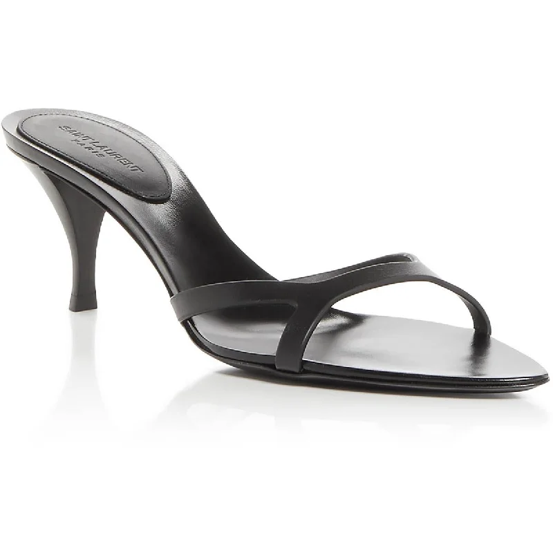 Stiletto Heel Pumps with Perfect Fit--Saint Laurent Womens Maine Liscio Slip On Pointed Toe Pumps-Fashionable & Classic