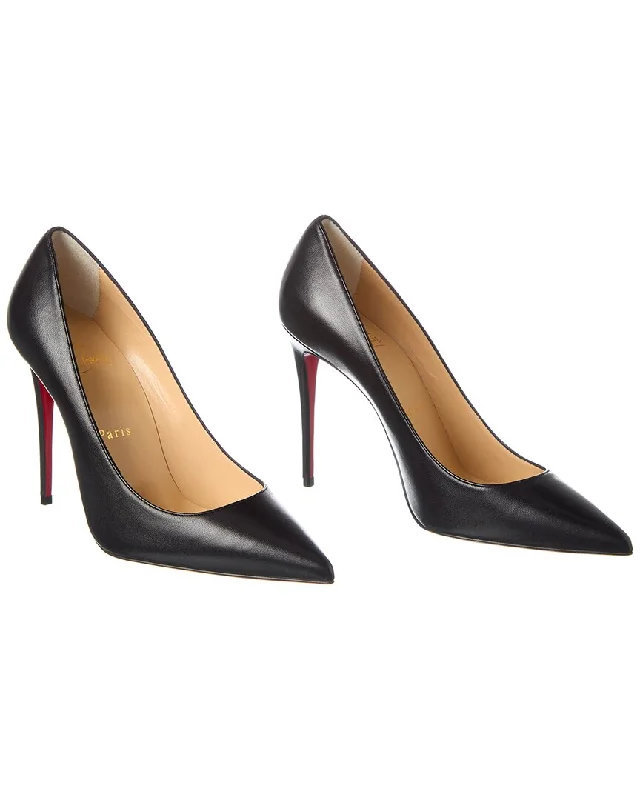 Christian Louboutin Kate 100 Leather Pump---Comfortable Leather Pumps for Office and Everyday Wear