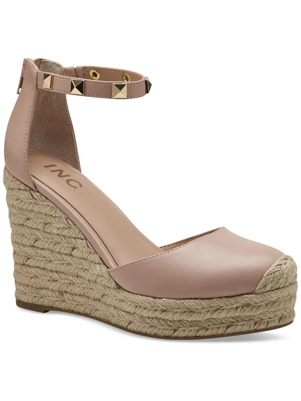 Versatile Heeled Sandals for Any Occasion---Masin Womens Studded Ankle Wedge Heels