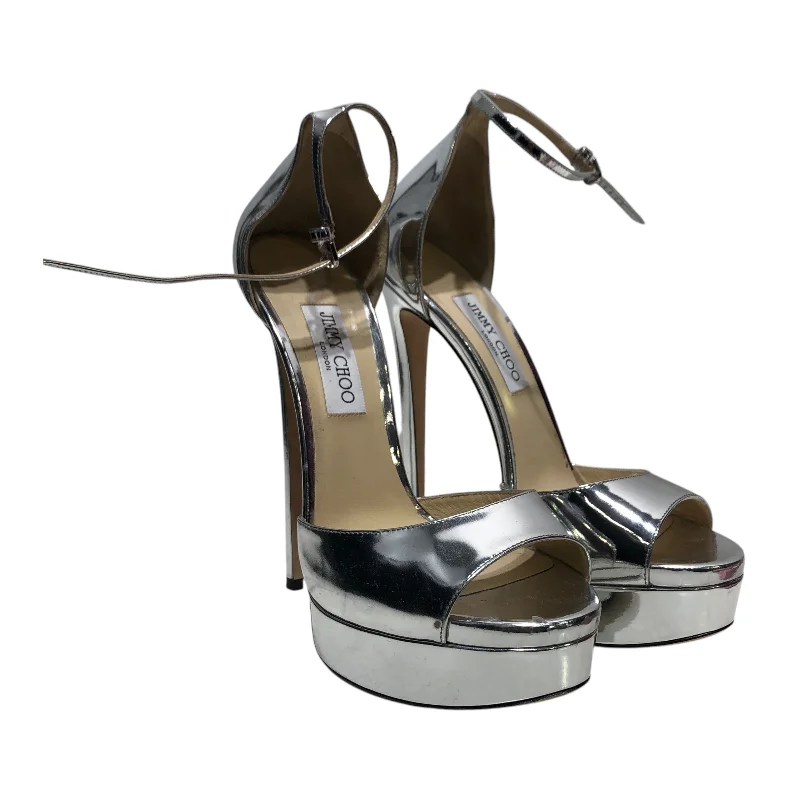 Stylish Platform Heels for Extra Height--JIMMY CHOO/Heels/EU 41/SLV/PLATFORM