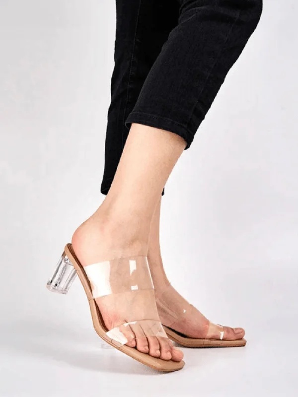 Stiletto Heel Pumps with Perfect Fit--Basic Transparent Heels-Fashionable & Classic