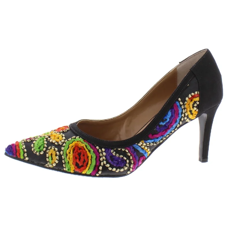 Stylish Slip-On Pumps for Quick Elegance---J.Renee Womens Camallia Floral Slip On Pumps