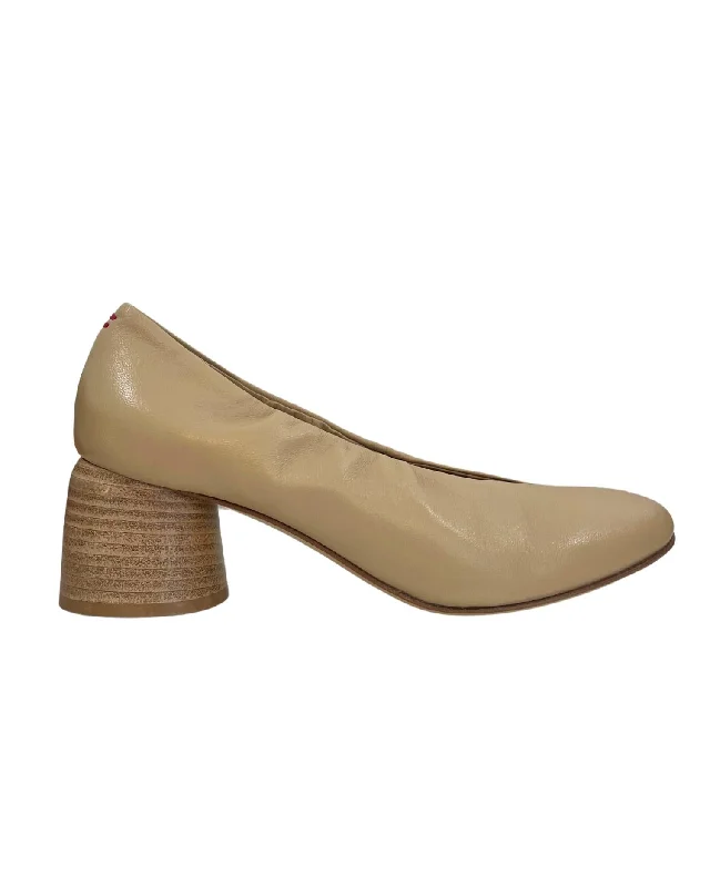 Versatile Heeled Sandals for Any Occasion---Women's Round Toe Pump Shoes In Deserto/natural