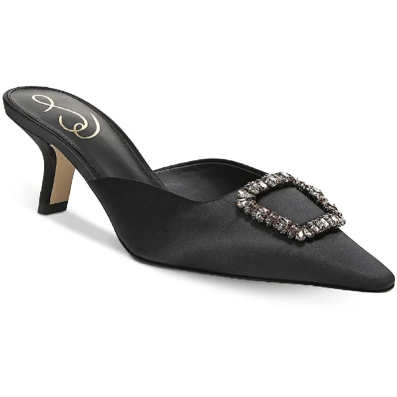 Sam Edelman Womens Brit Jewel Embellished Almond toe Mules---Chic Embellished Pumps for a Glamorous Look