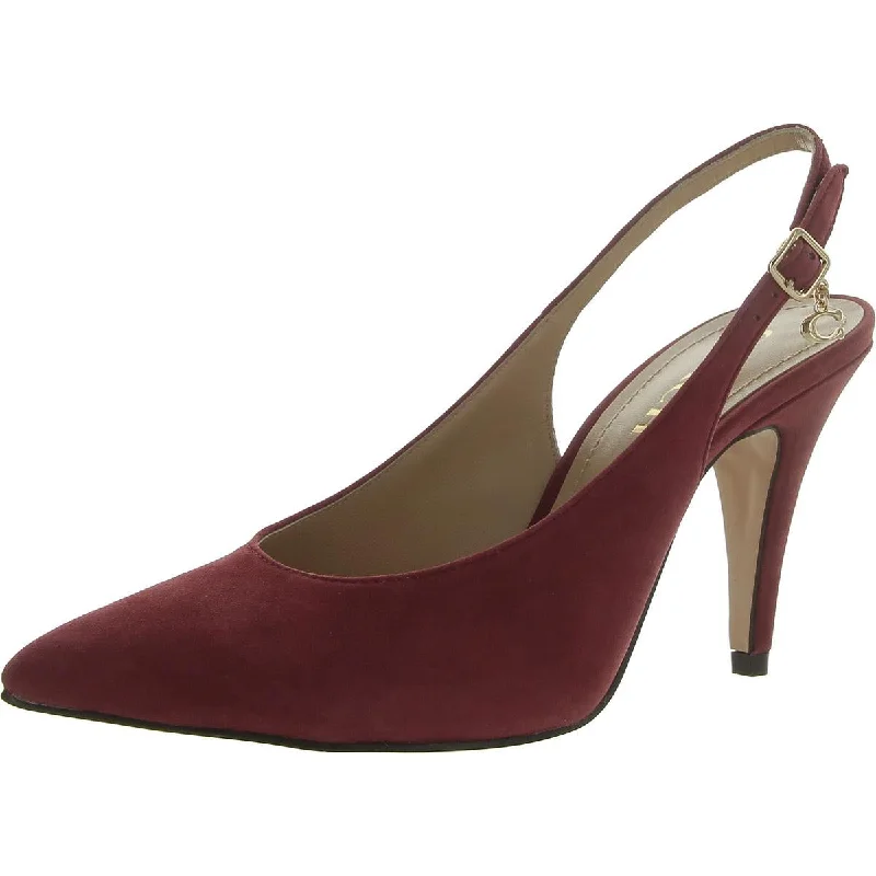 Affordable Suede Ankle Pumps for All-Day Wear--Sutton Suede Womens Suede Pointed Toe Slingback Heels