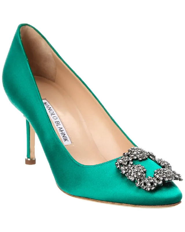 Manolo Blahnik Hangisi 70 Satin PumpAffordable Satin Heels with a Luxe Touch