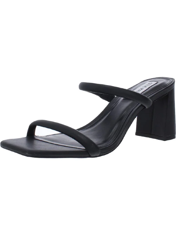 LiLah Womens Slip On Strappy Block Heels---Affordable Strappy Platform Heels with Premium Quality