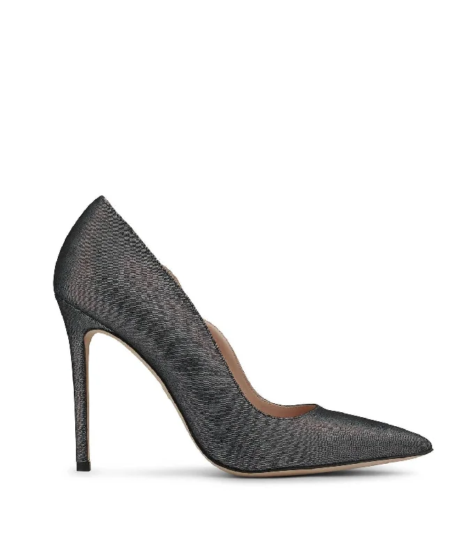 Stiletto Heel Pumps with Perfect Fit--Women's Grace Holographic Stiletto Heel Pumps In Black Grey-Fashionable & Classic