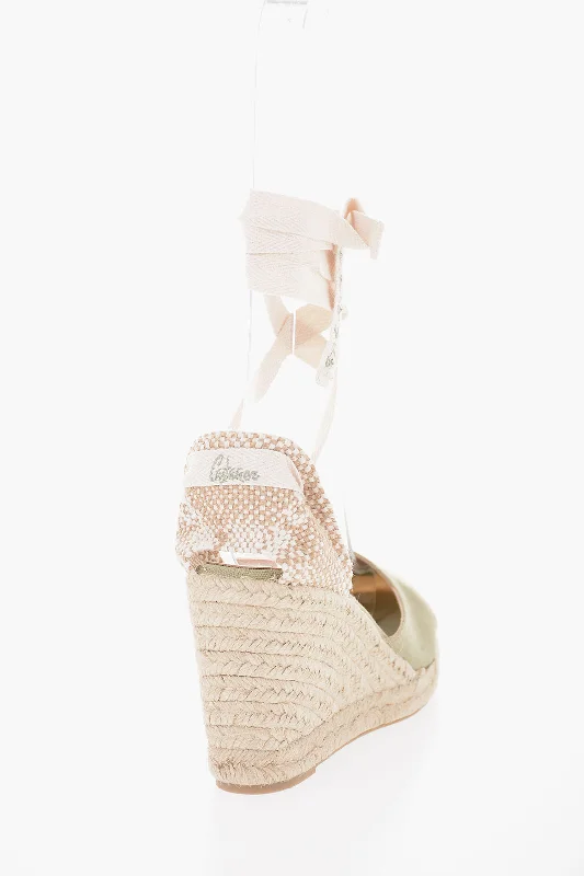 Castaner Lace-Up Two-Tone Carina Espadrillas With Wedge 9,5Cm---Affordable Strappy Platform Heels with Premium Quality