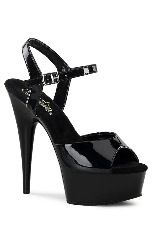 Sleek and Shiny Patent Pump Heels for a Polished Look--DELIGHT-609 Black Patent Heels