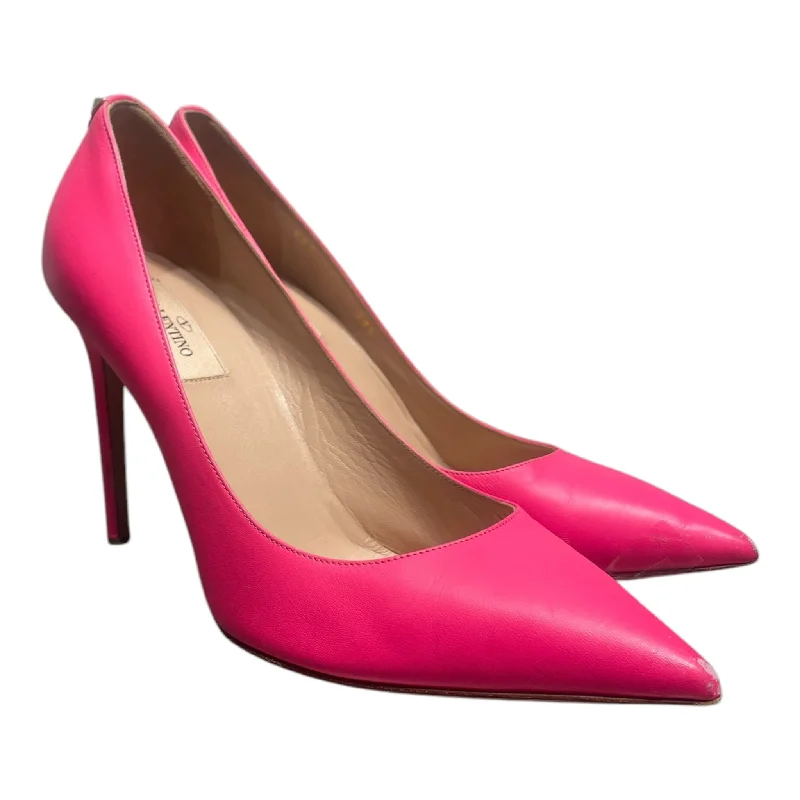 VALENTINO/Heels/EU 39.5/Leather/PNK/---Comfortable Leather Pumps for Office and Everyday Wear