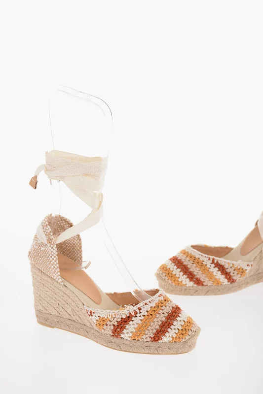 Castaner Lace-Up Crochet Carina Espadrillas With Wedge 10,5Cm---Affordable Strappy Platform Heels with Premium Quality