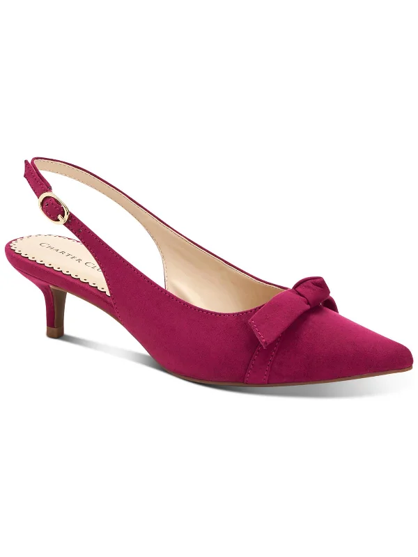 Givanna Womens Suede Kitten Slingback Heels---Fashionable Kitten Heels for Date Night